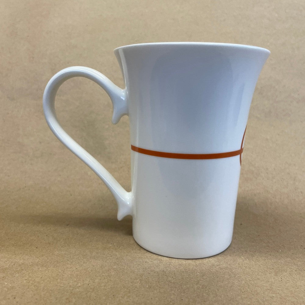 Starbucks White with Orange Geometric Scroll Mug-2014